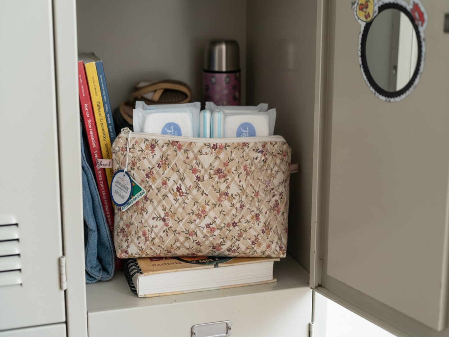 Floral pouch teen sanitary items