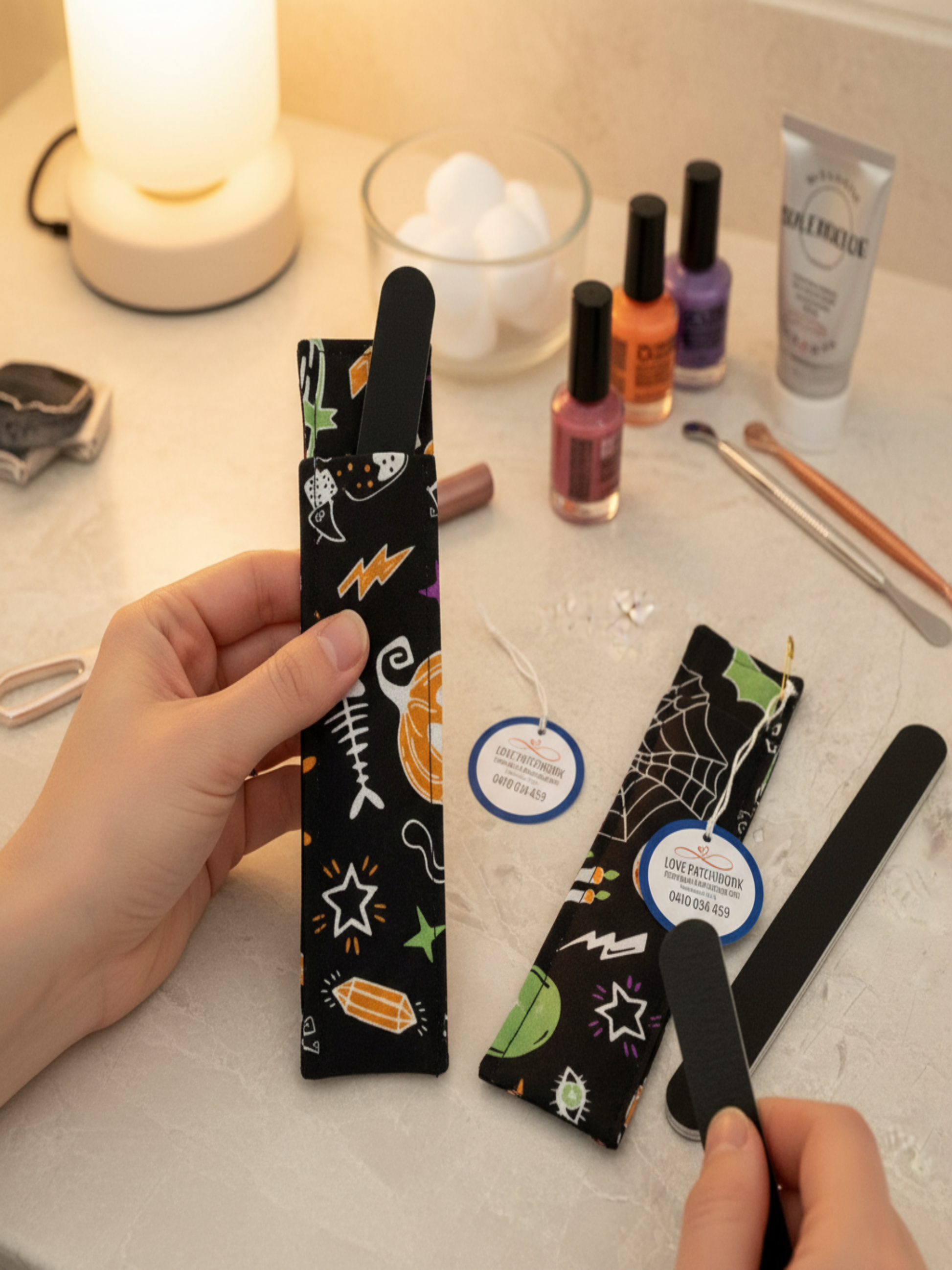 Halloween nail file holder